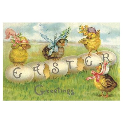 Vintage Post card Easter Greetings